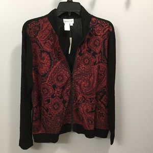 Red and Black Coldwater Creek jacket size PL